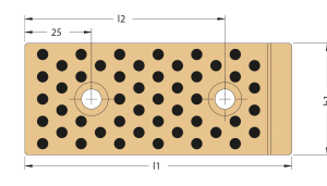d83.01 grafitli sürtünme plakası wear plate with graphite insert