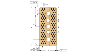 d85.02.02 bronz grafitli “v” blok “v” driver, self lubricating