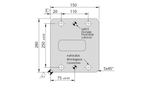 d88 20060 düz kam horizantal cam slide unit