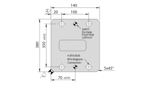 d88 30040 düz kam horizantal cam slide unit