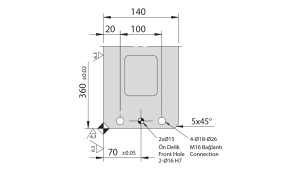 d88 50060 düz kam horizantal cam slide unit
